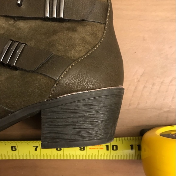 Circus by Sam Edelman Harley Olive or Moss Green Suede Ankle Boots - Picture 12 of 13